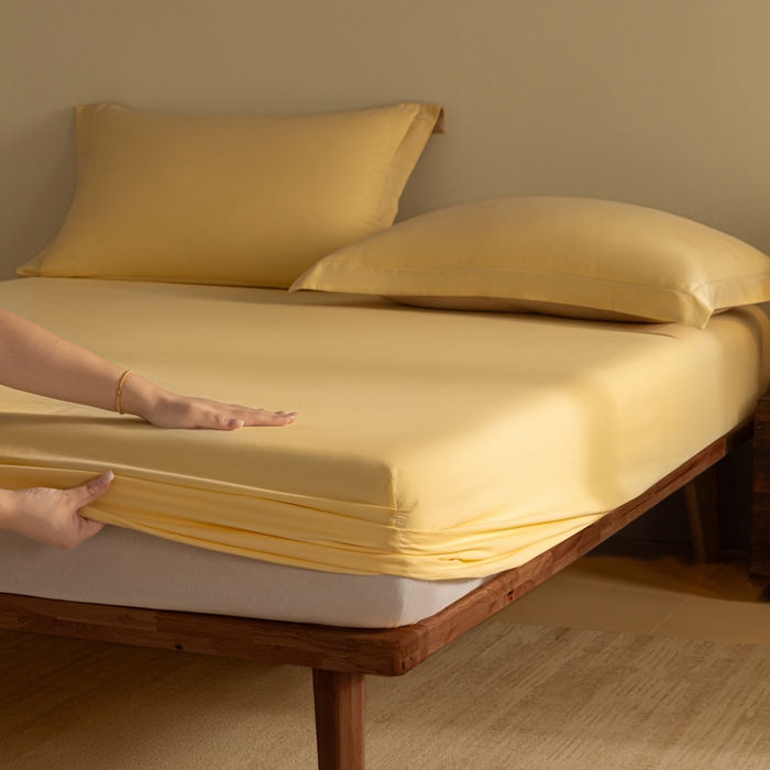 91家纺网 家纺一手货源 找家纺 （总）秀色家纺 2025高端长绒棉贡缎加厚磨毛纯棉单件床笠三件套床罩全棉床垫保护套50s