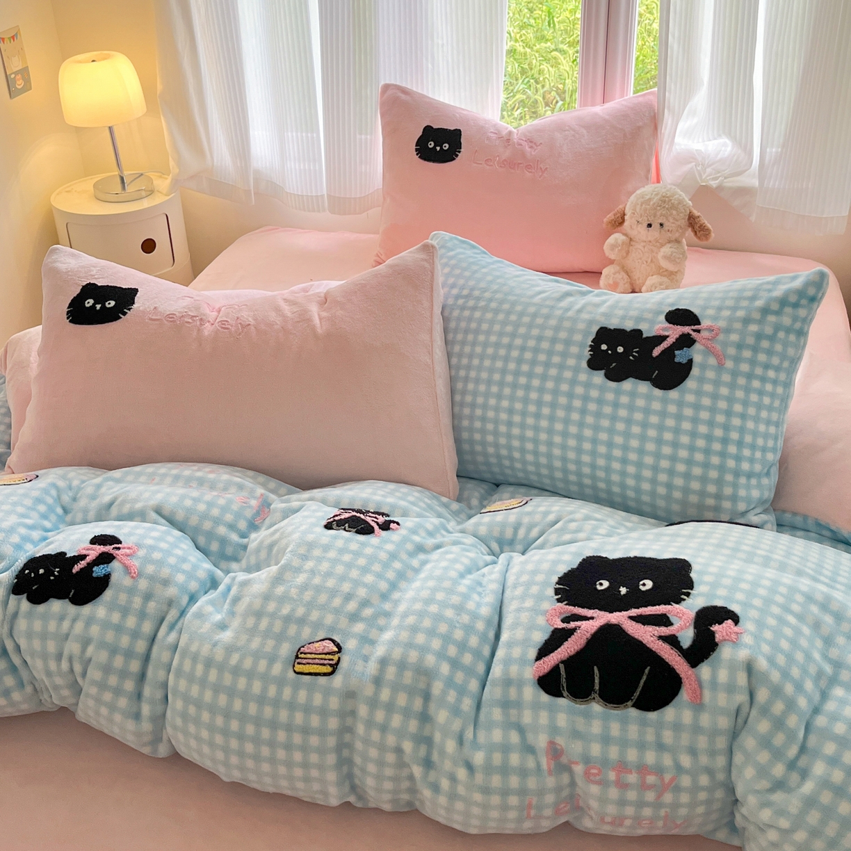 91家纺网 家纺一手货源 找家纺 （总）如一 2025新款卡通毛巾绣系列牛奶绒四件套第三批