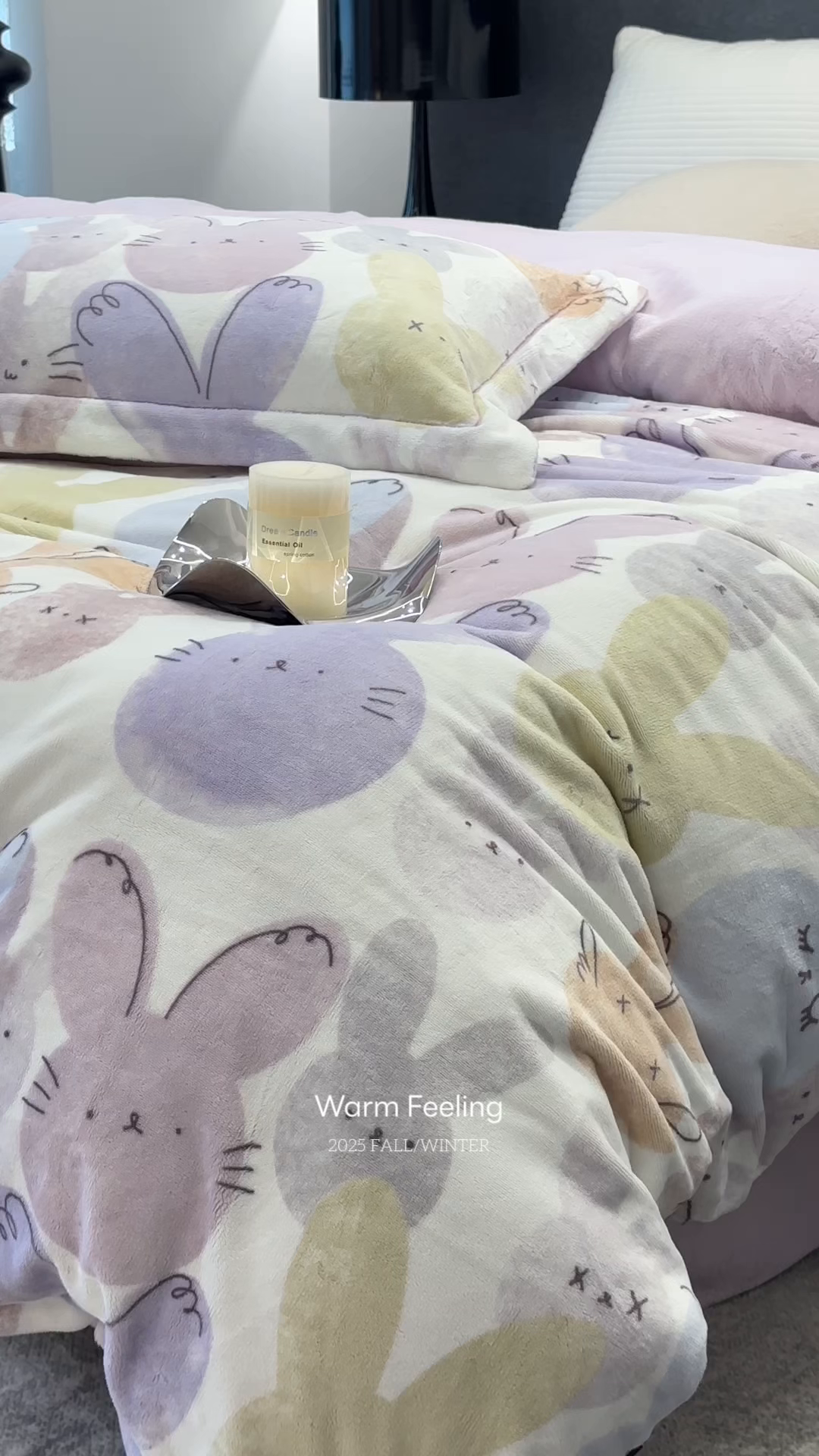 91家纺网 家纺一手货源 找家纺 （总）JUICY 橘滋家纺 2025新款浪漫丰盈牛奶臻棉绒印花系列四件套