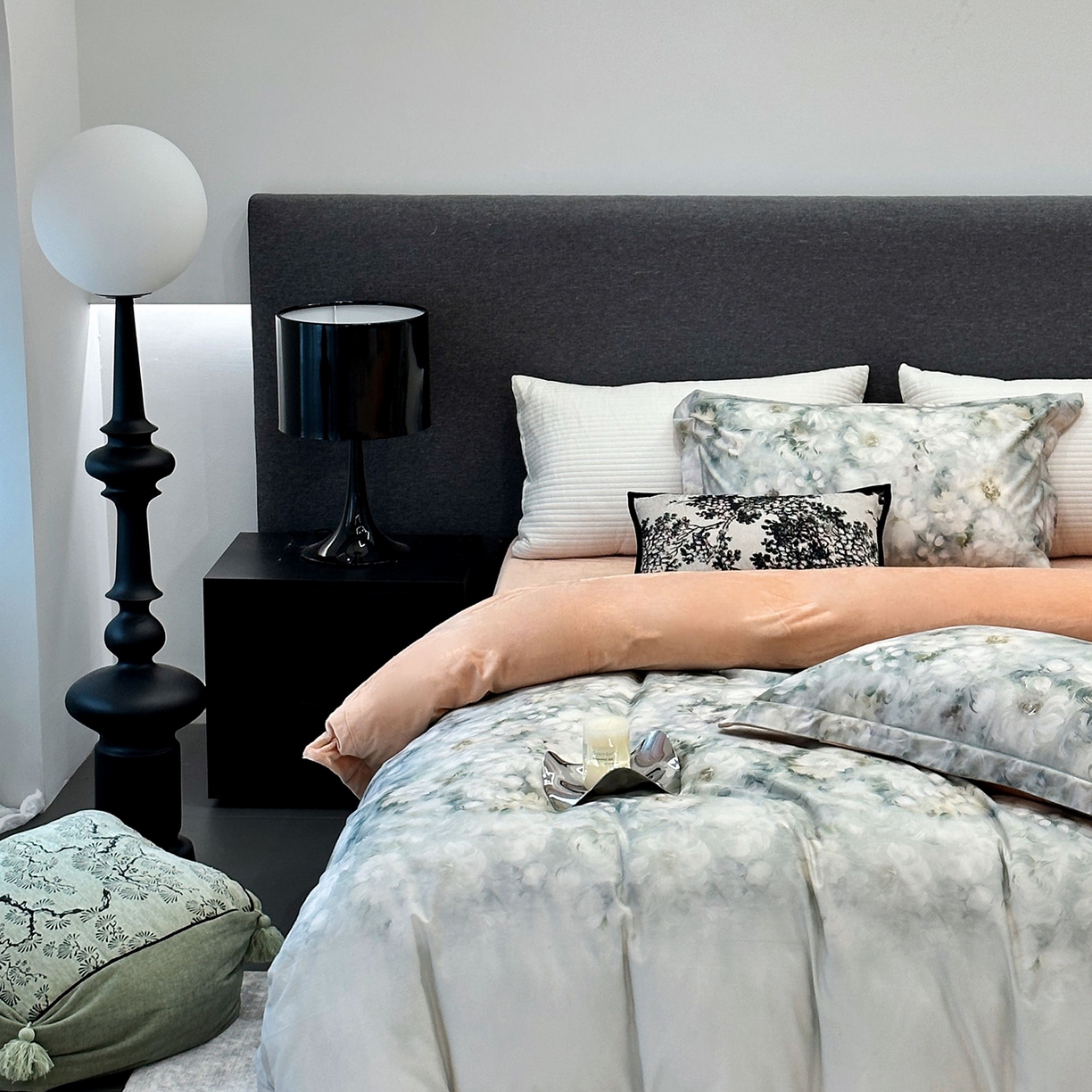 91家纺网 家纺一手货源 找家纺 JUICY 橘滋家纺 2025新款柔美治愈系磨毛宝宝绒系列四件套 蔷薇物语