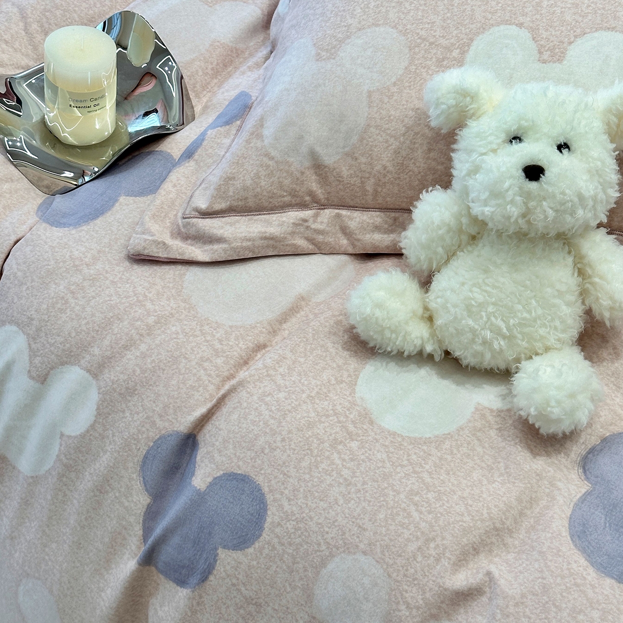 91家纺网 家纺一手货源 找家纺 JUICY 橘滋家纺 2025新款柔美治愈系磨毛宝宝绒系列四件套 米奇宝贝