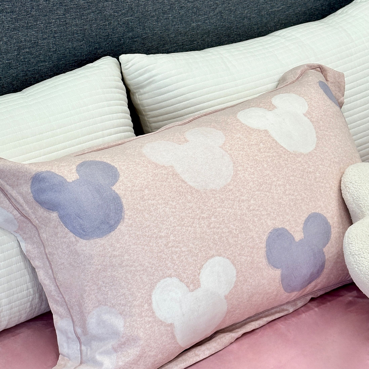 91家纺网 家纺一手货源 找家纺 JUICY 橘滋家纺 2025新款柔美治愈系磨毛宝宝绒系列四件套 米奇宝贝