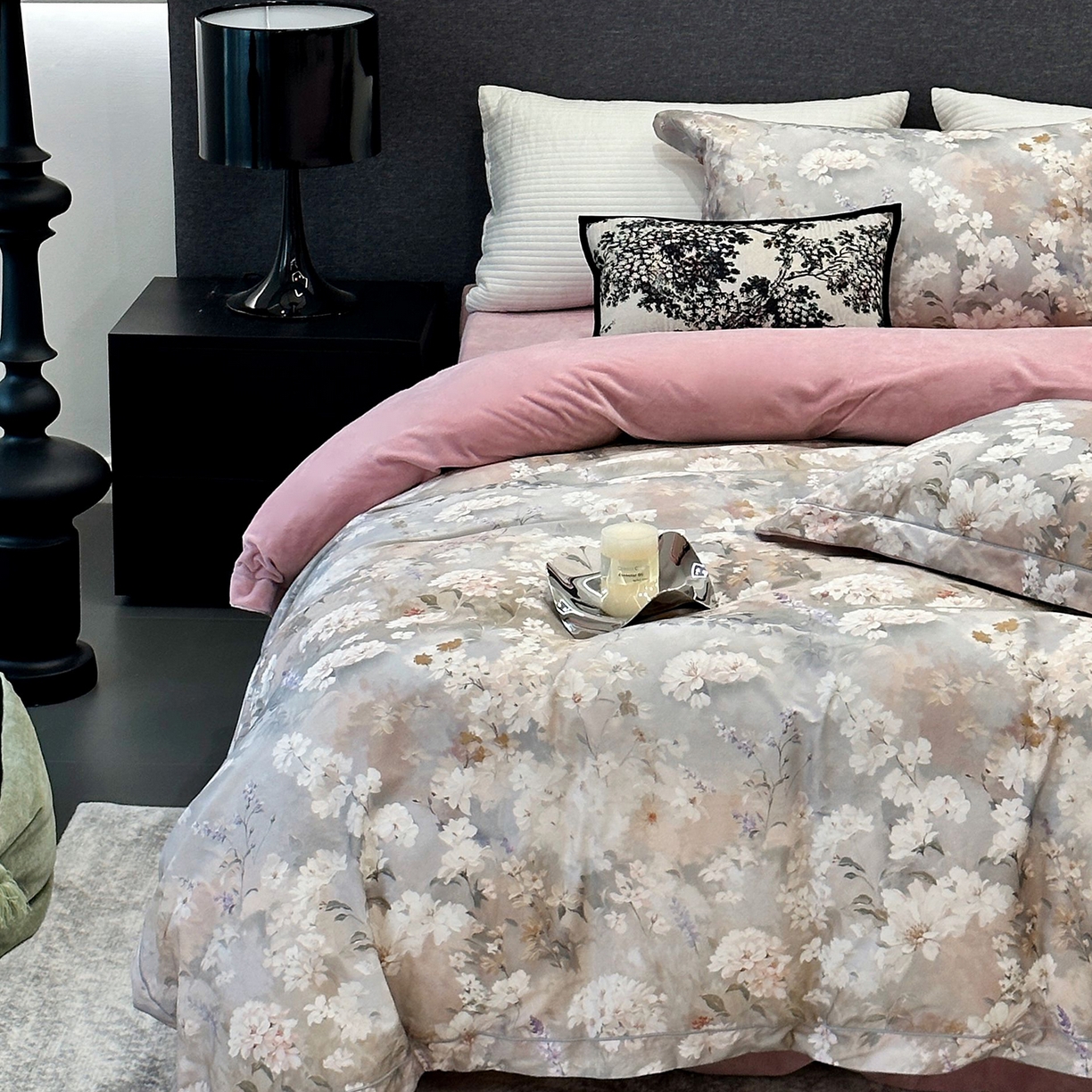 91家纺网 家纺一手货源 找家纺 JUICY 橘滋家纺 2025新款柔美治愈系磨毛宝宝绒系列四件套 黛莉庄园