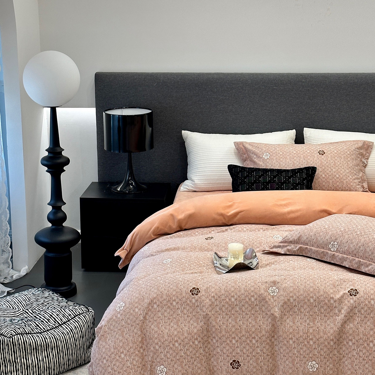 91家纺网 家纺一手货源 找家纺 JUICY 橘滋家纺 2025新款柔美治愈系磨毛宝宝绒系列四件套 小香coco