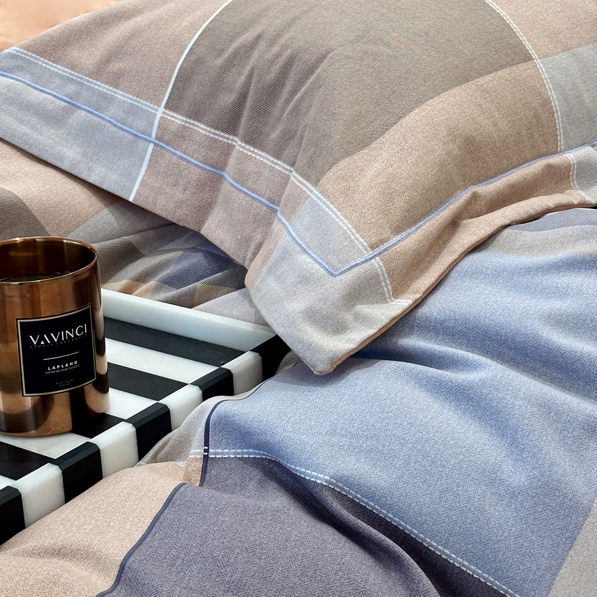 91家纺网 家纺一手货源 找家纺 JUICY 橘滋家纺 2025新款柔美治愈系磨毛宝宝绒系列四件套 塞纳公馆