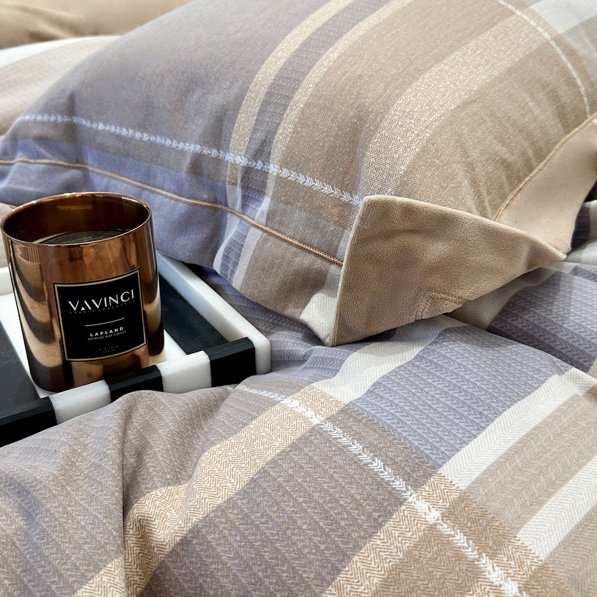 91家纺网 家纺一手货源 找家纺 JUICY 橘滋家纺 2025新款柔美治愈系磨毛宝宝绒系列四件套 曼彻斯特