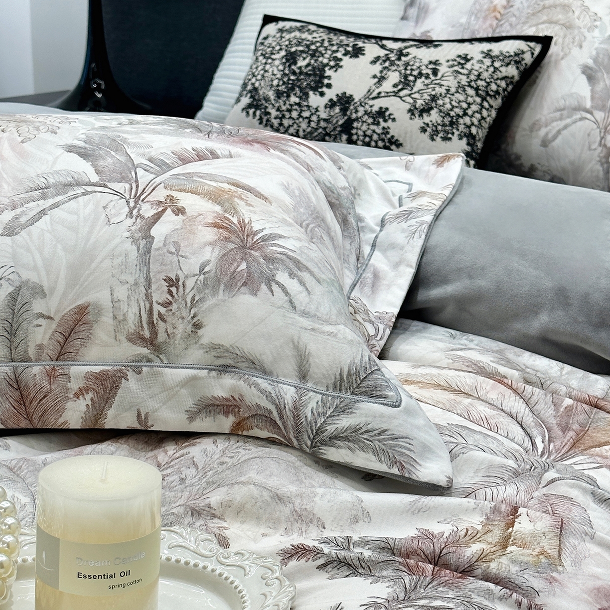 91家纺网 家纺一手货源 找家纺 JUICY 橘滋家纺 2025新款柔美治愈系磨毛宝宝绒系列四件套 戛纳秋曲