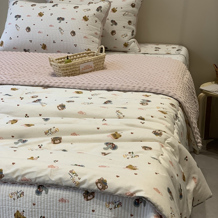 91家纺网 家纺一手货源 找家纺 汇庭 2025秋冬新款·全棉床盖三件套 多趣庄园