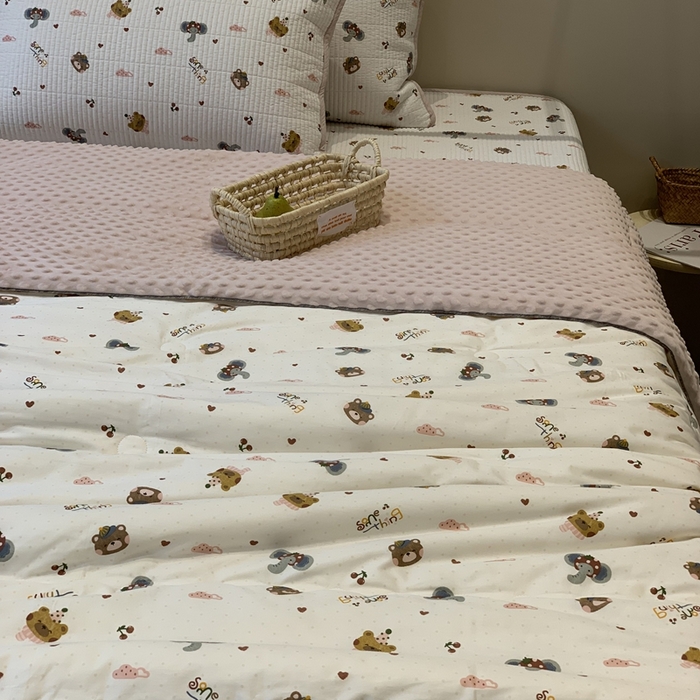 91家纺网 家纺一手货源 找家纺 汇庭 2025秋冬新款·全棉床盖三件套 多趣庄园