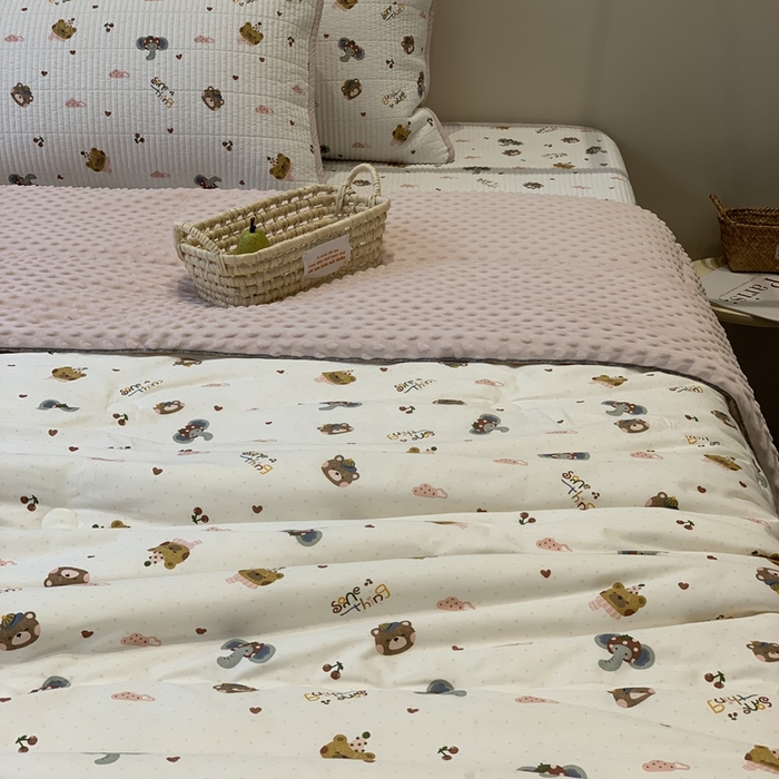 91家纺网 家纺一手货源 找家纺 汇庭 2025秋冬新款·全棉床盖三件套 多趣庄园