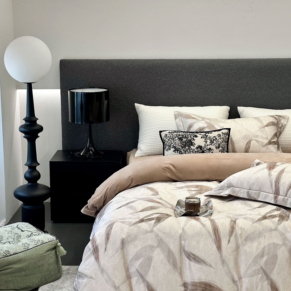 91家纺网 家纺一手货源 找家纺 JUICY 橘滋家纺 2025新款柔美治愈系磨毛宝宝绒系列四件套 柏林蕨语