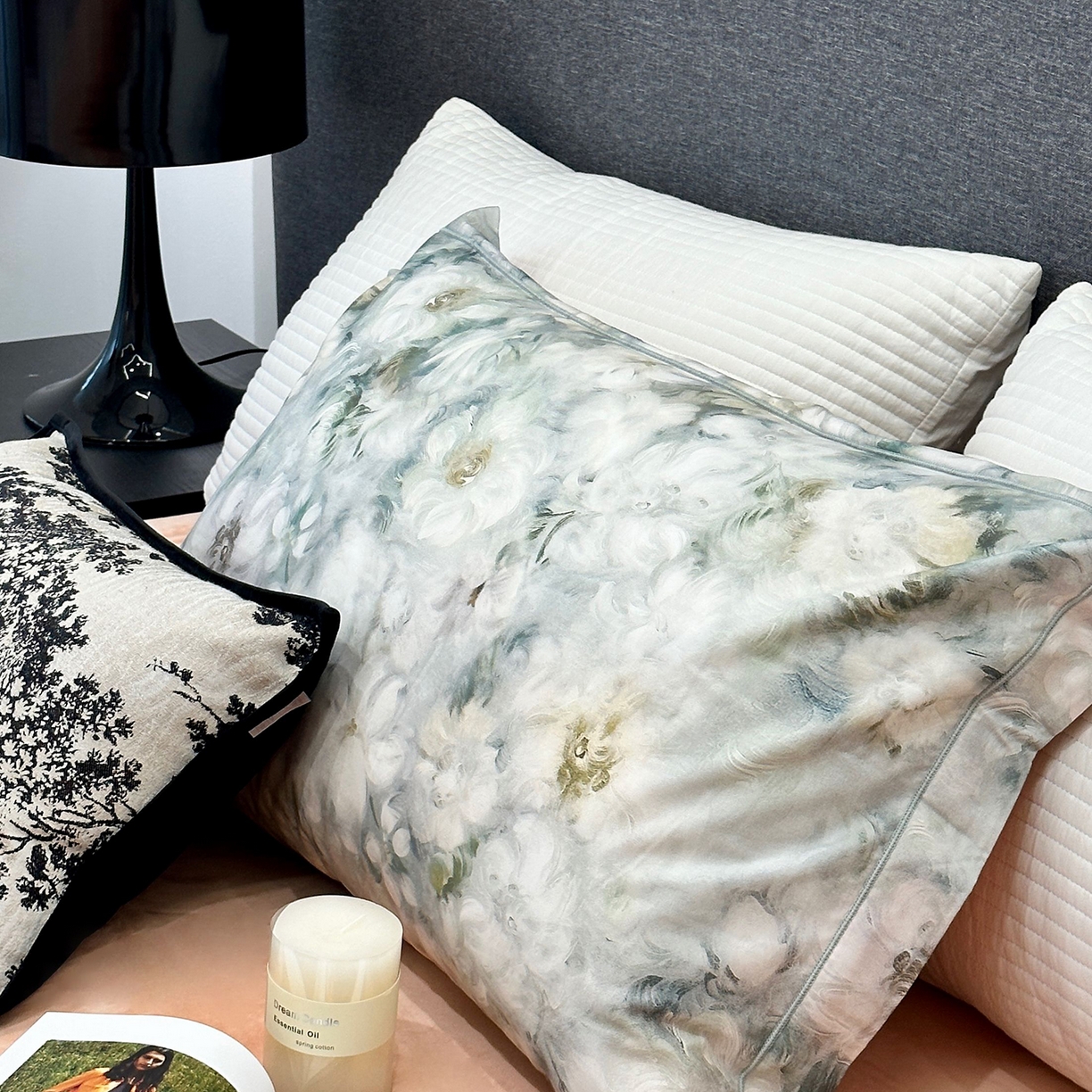 91家纺网 家纺一手货源 找家纺 JUICY 橘滋家纺 2025新款柔美治愈系磨毛宝宝绒系列四件套 蔷薇物语