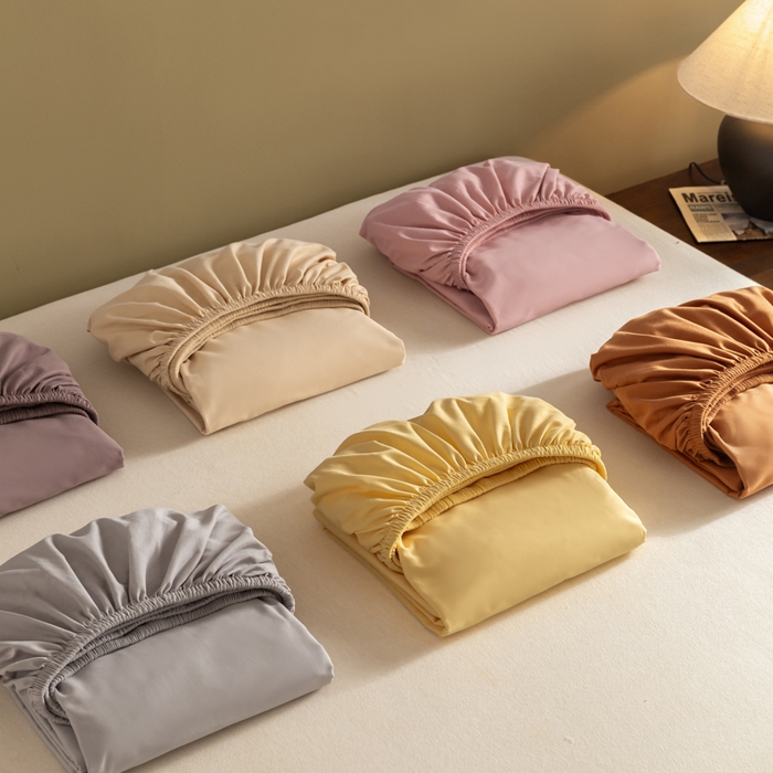 91家纺网 家纺一手货源 找家纺 （总）秀色家纺 2025高端长绒棉贡缎加厚磨毛纯棉单件床笠三件套床罩全棉床垫保护套50s