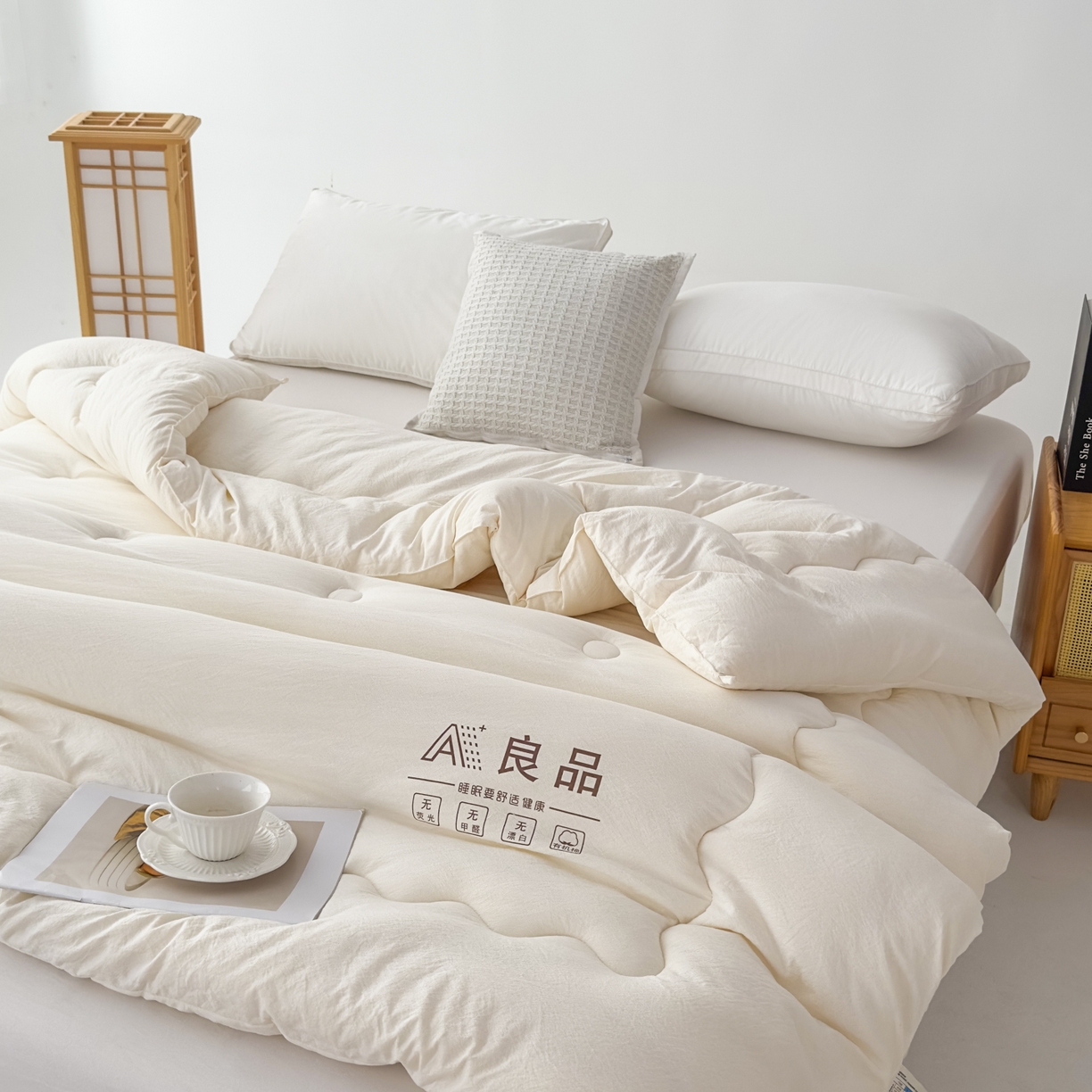 91家纺网 家纺一手货源 找家纺 （总）蓝雀翎 2025新款10%针织糯糯棉大豆单被被子被芯