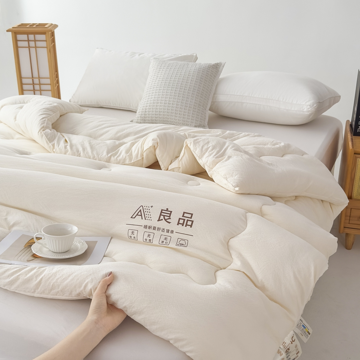 91家纺网 家纺一手货源 找家纺 （总）蓝雀翎 2025新款10%针织糯糯棉大豆单被被子被芯