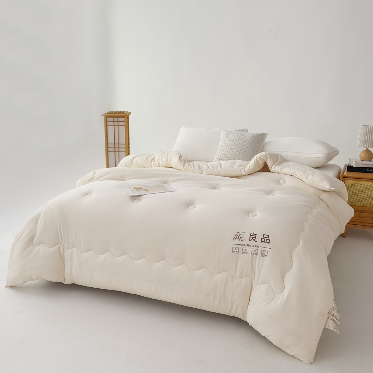 91家纺网 家纺一手货源 找家纺 （总）蓝雀翎 2025新款10%针织糯糯棉大豆单被被子被芯