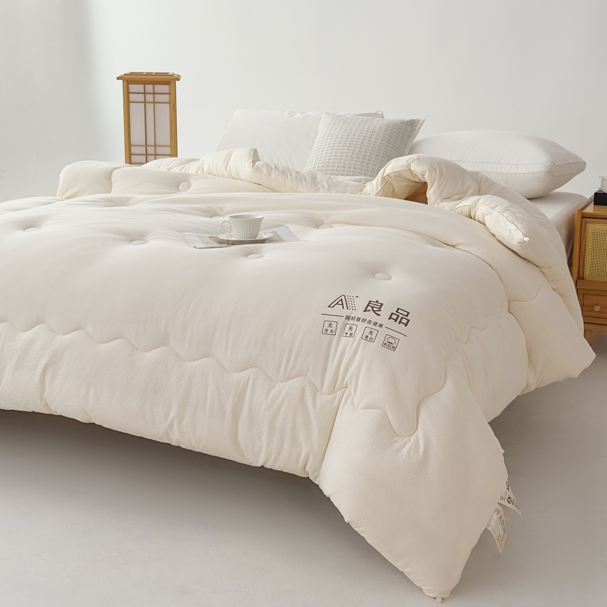 91家纺网 家纺一手货源 找家纺 （总）蓝雀翎 2025新款10%针织糯糯棉大豆单被被子被芯