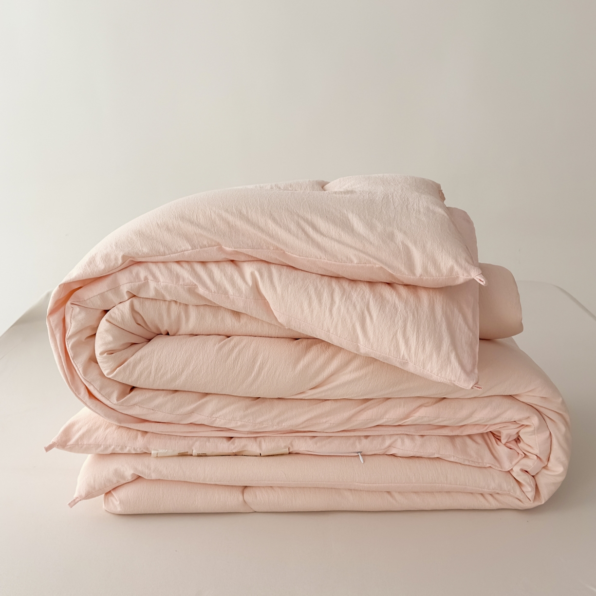 91家纺网 家纺一手货源 找家纺 蓝雀翎 2025新款10%针织糯糯棉大豆单被被子被芯 粉色