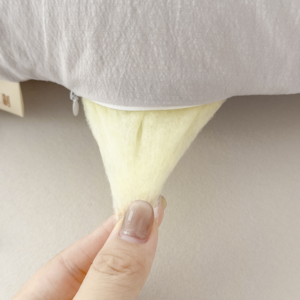 91家纺网 家纺一手货源 找家纺 蓝雀翎 2025新款10%针织糯糯棉大豆单被被子被芯 灰色