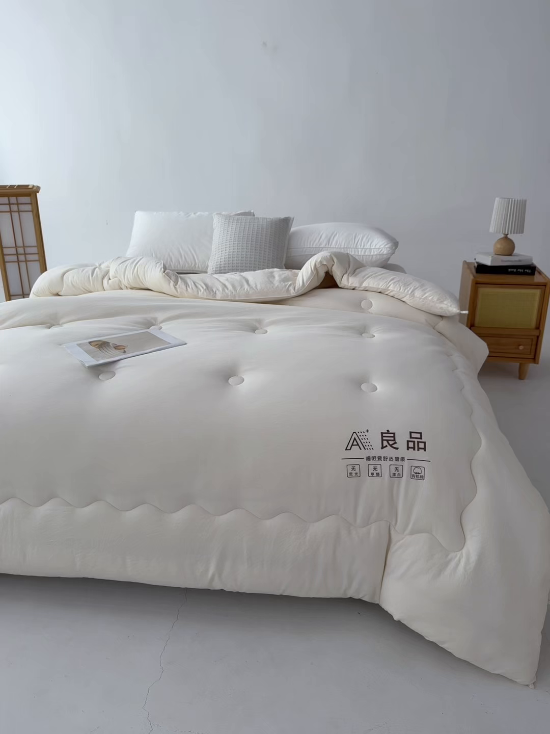 91家纺网 家纺一手货源 找家纺 （总）蓝雀翎 2025新款10%针织糯糯棉大豆单被被子被芯