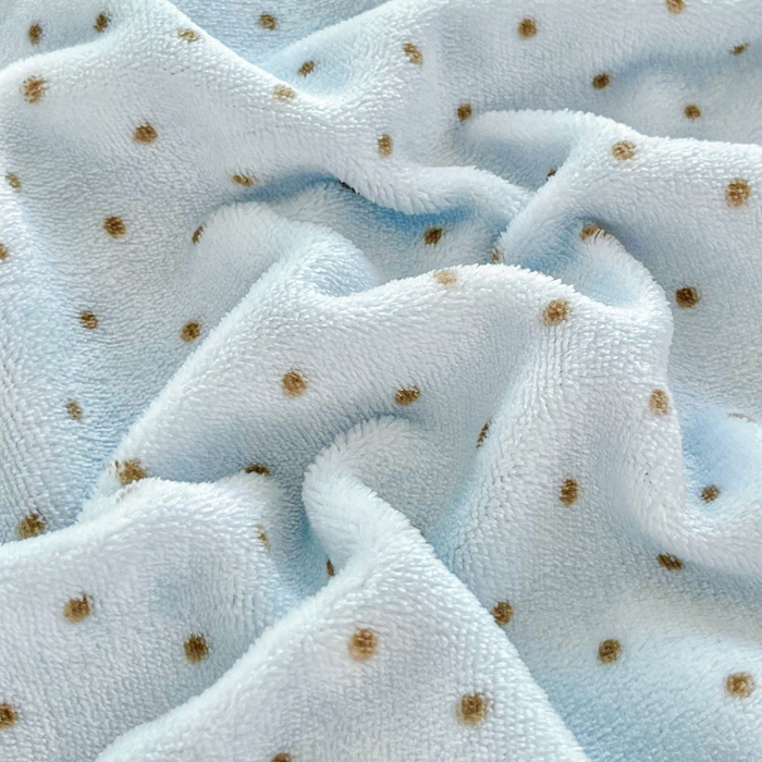 91家纺网 家纺一手货源 找家纺 尚美 2025新款波点系列印加绣牛奶绒床盖四件套 奶熊团团兰