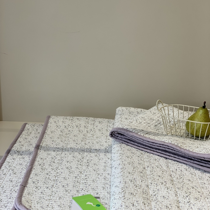 91家纺网 家纺一手货源 找家纺 汇庭 2025秋冬新款·全棉床盖三件套 花漾紫