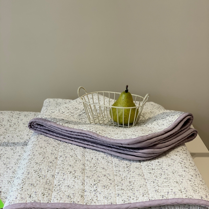 91家纺网 家纺一手货源 找家纺 汇庭 2025秋冬新款·全棉床盖三件套 花漾紫