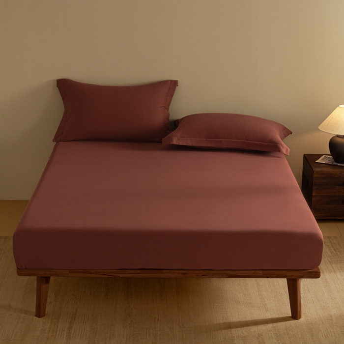 91家纺网 家纺一手货源 找家纺 秀色家纺 2025高端长绒棉贡缎加厚磨毛纯棉单件床笠三件套床罩全棉床垫保护套50s 冬禧-白雾红尘