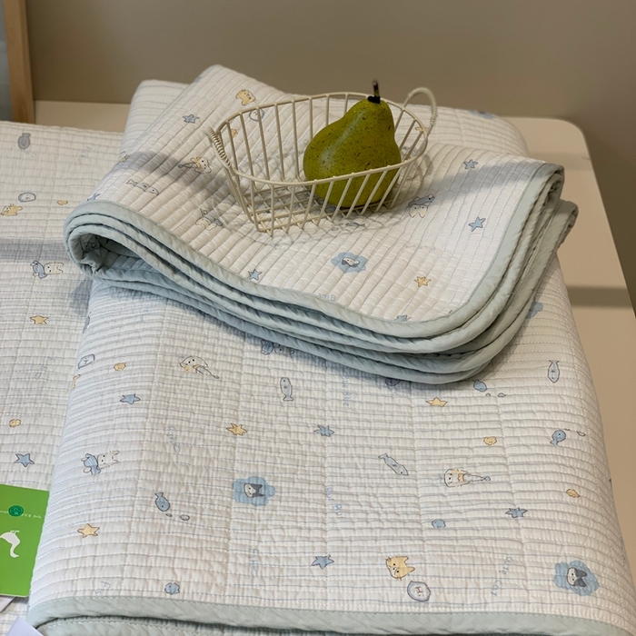 91家纺网 家纺一手货源 找家纺 汇庭 2025秋冬新款·全棉床盖三件套 兰小鱼