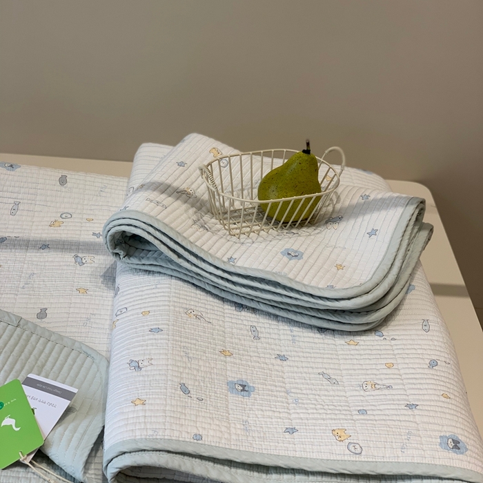 91家纺网 家纺一手货源 找家纺 汇庭 2025秋冬新款·全棉床盖三件套 兰小鱼