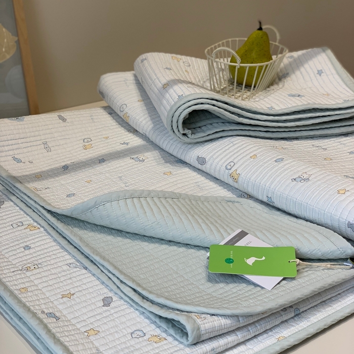 91家纺网 家纺一手货源 找家纺 汇庭 2025秋冬新款·全棉床盖三件套 兰小鱼