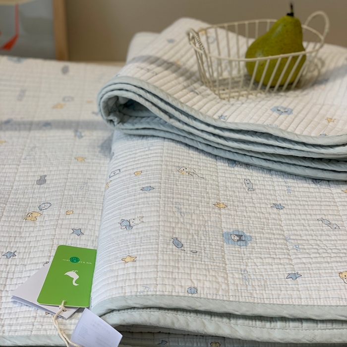 91家纺网 家纺一手货源 找家纺 汇庭 2025秋冬新款·全棉床盖三件套 兰小鱼