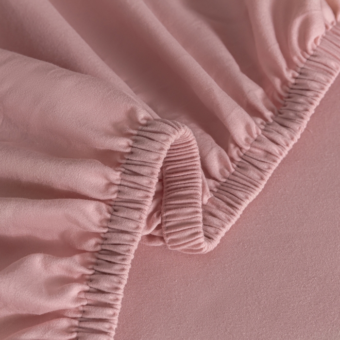 91家纺网 家纺一手货源 找家纺 秀色家纺 2025高端长绒棉贡缎加厚磨毛纯棉单件床笠三件套床罩全棉床垫保护套50s 冬禧-肉桂粉