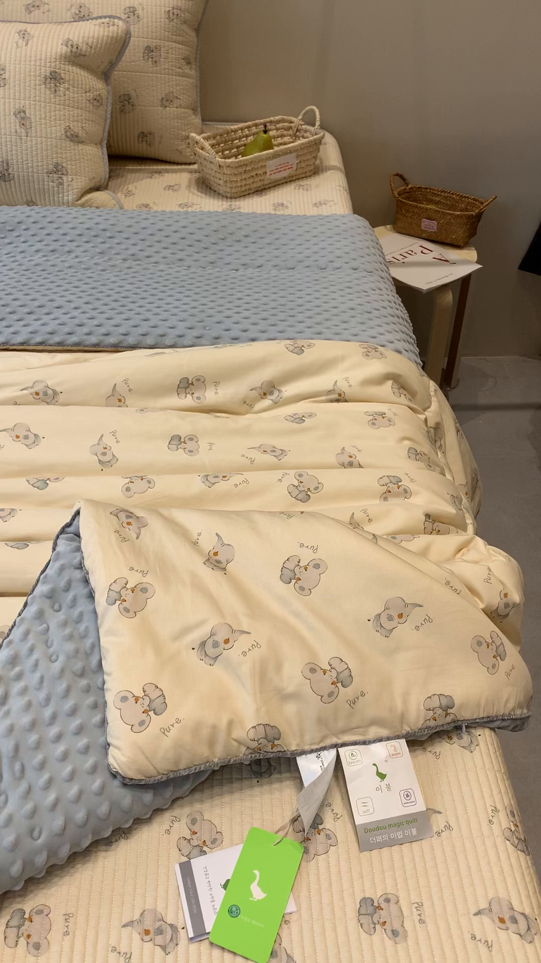 91家纺网 家纺一手货源 找家纺 汇庭 2025秋冬新款·全棉床盖三件套 蓝务象庄园