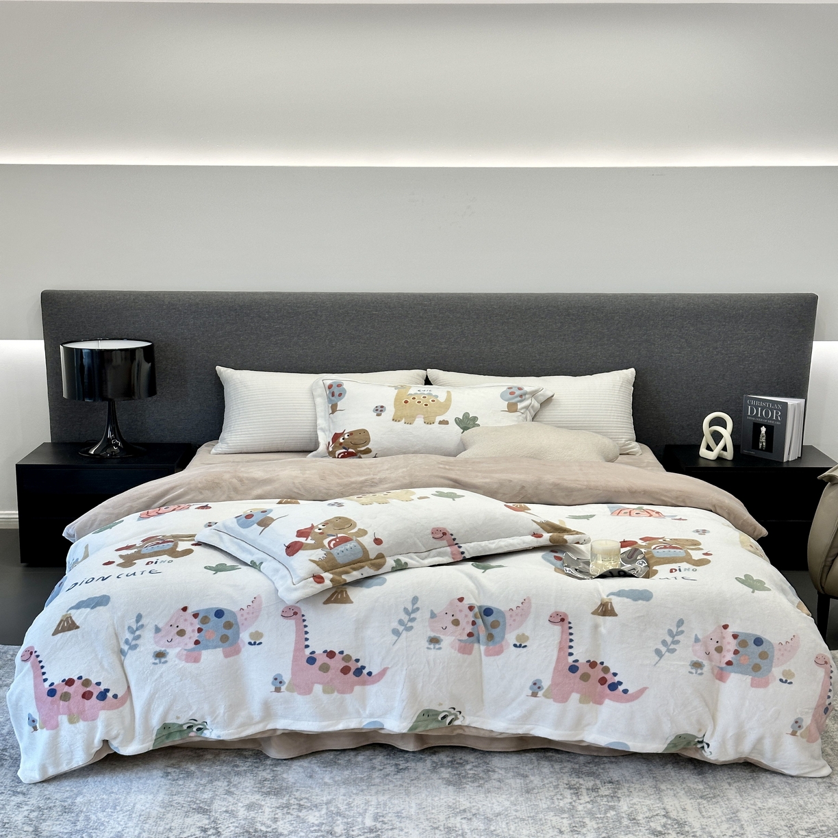 91家纺网 家纺一手货源 找家纺 （总）JUICY 橘滋家纺 2025新款浪漫丰盈牛奶臻棉绒印花系列四件套