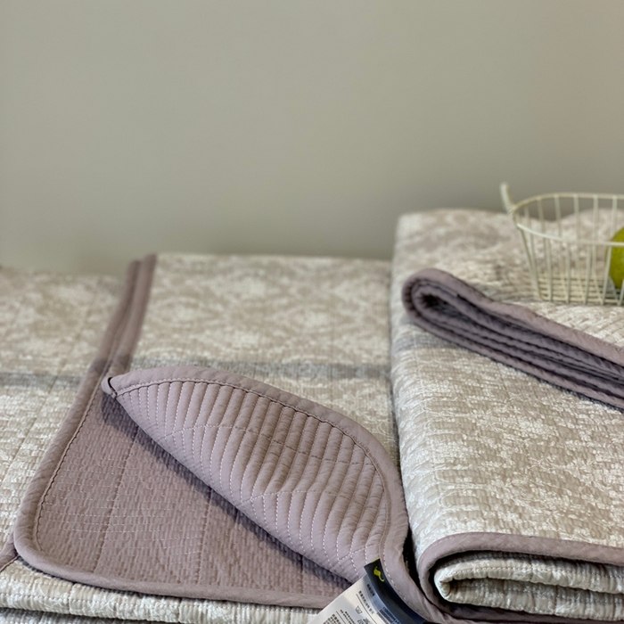 91家纺网 家纺一手货源 找家纺 汇庭 2025秋冬新款·全棉床盖三件套 罗森紫