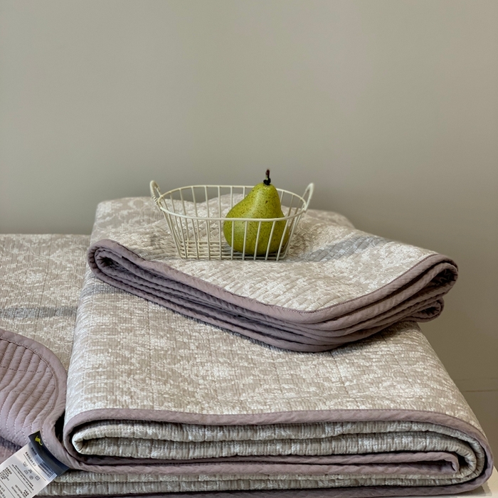 91家纺网 家纺一手货源 找家纺 汇庭 2025秋冬新款·全棉床盖三件套 罗森紫