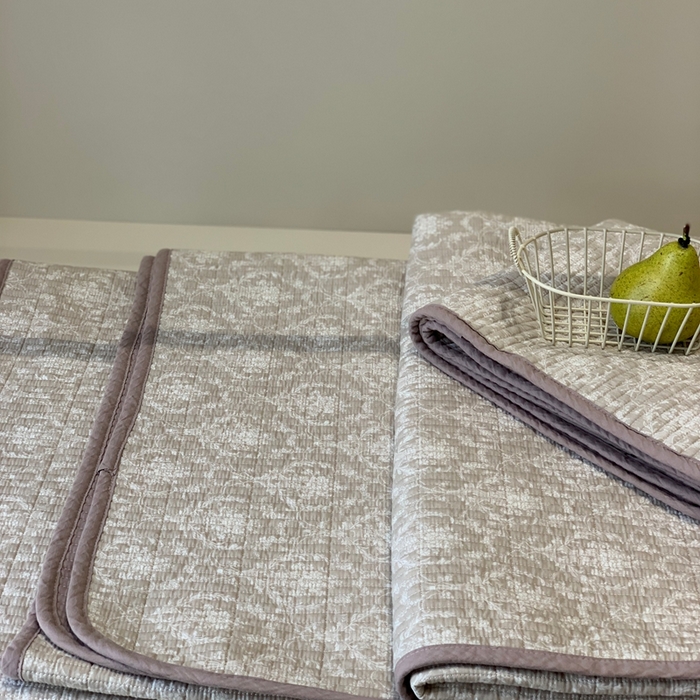 91家纺网 家纺一手货源 找家纺 汇庭 2025秋冬新款·全棉床盖三件套 罗森紫