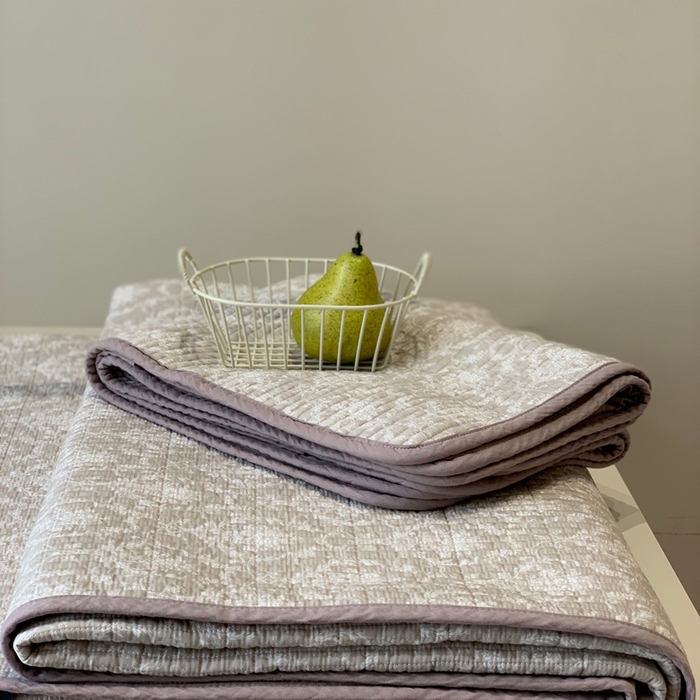 91家纺网 家纺一手货源 找家纺 汇庭 2025秋冬新款·全棉床盖三件套 罗森紫