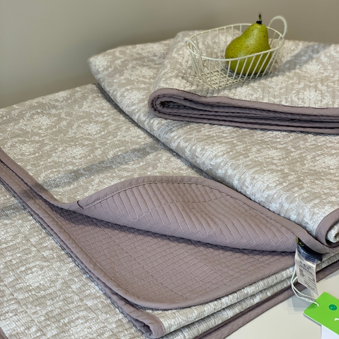 91家纺网 家纺一手货源 找家纺 汇庭 2025秋冬新款·全棉床盖三件套 罗森紫