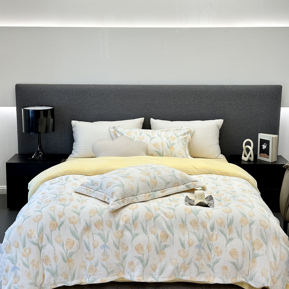 91家纺网 家纺一手货源 找家纺 （总）JUICY 橘滋家纺 2025新款浪漫丰盈牛奶臻棉绒印花系列四件套