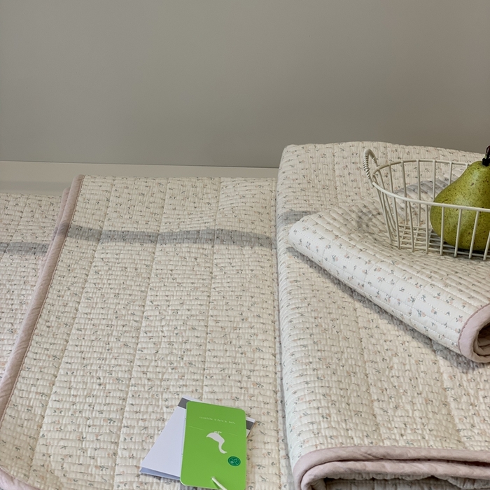 91家纺网 家纺一手货源 找家纺 汇庭 2025秋冬新款·全棉床盖三件套 美好粉