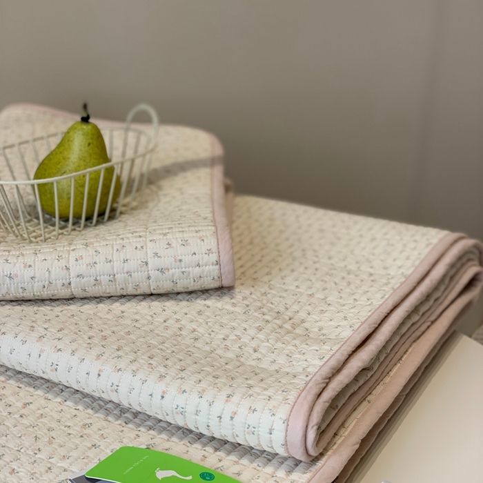 91家纺网 家纺一手货源 找家纺 汇庭 2025秋冬新款·全棉床盖三件套 美好粉