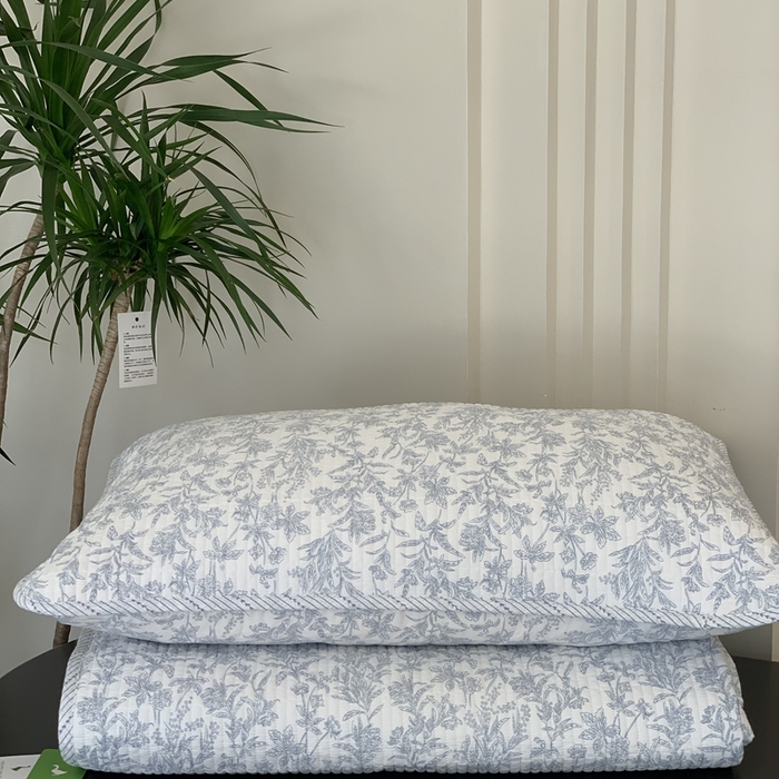 91家纺网 家纺一手货源 找家纺 汇庭 2025秋冬新款·全棉床盖三件套 美蓝