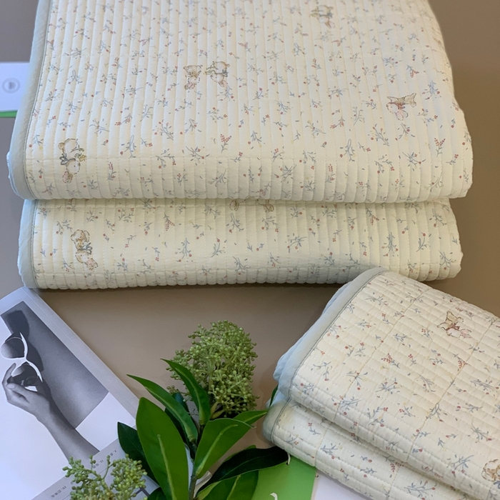 91家纺网 家纺一手货源 找家纺 汇庭 2025秋冬新款·全棉床盖三件套 妙妙小兔