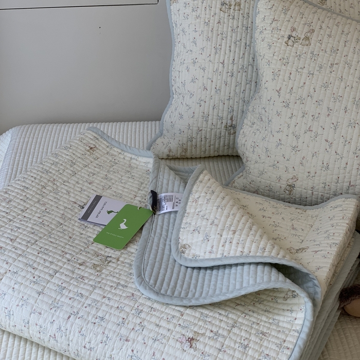 91家纺网 家纺一手货源 找家纺 汇庭 2025秋冬新款·全棉床盖三件套 妙妙小兔