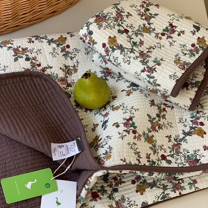 91家纺网 家纺一手货源 找家纺 汇庭 2025秋冬新款·全棉床盖三件套 奈雪