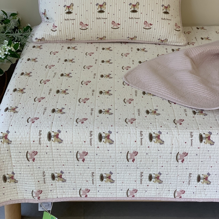 91家纺网 家纺一手货源 找家纺 汇庭 2025秋冬新款·全棉床盖三件套 奇奇小马