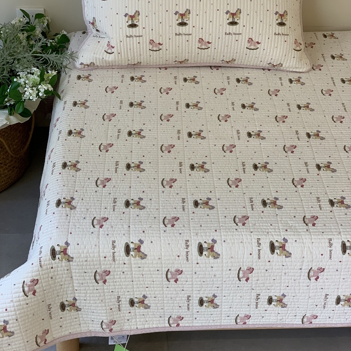 91家纺网 家纺一手货源 找家纺 汇庭 2025秋冬新款·全棉床盖三件套 奇奇小马