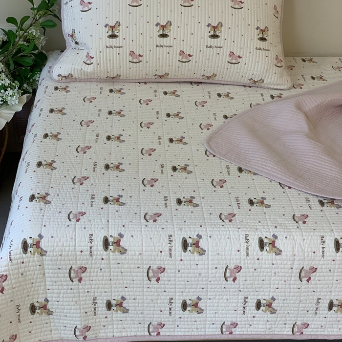 91家纺网 家纺一手货源 找家纺 汇庭 2025秋冬新款·全棉床盖三件套 奇奇小马